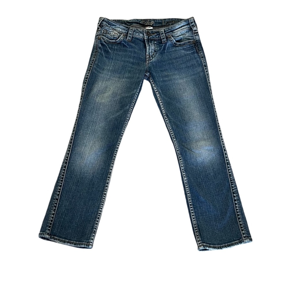 Silver Jeans Frances Capri Thick Stitching